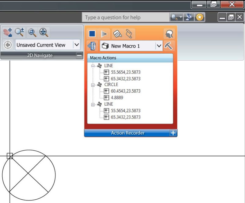 AutoCAD 2009 action recoder